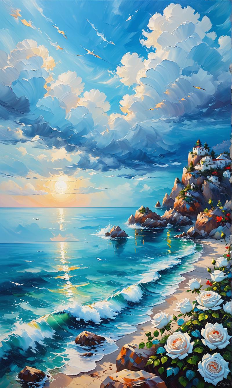 04140-33900521-very beautiful landscape. Azure sky, insanely beautiful, colorful soaring clouds, merge with white roses, rocks, sea, cool, oil.png